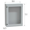 NSYPLM86TG Schneider - Coffret Thalassa 847x636x300 avec porte transparente - étanche IP66 - IK08 - RAL 7035 - PanelSet PLM