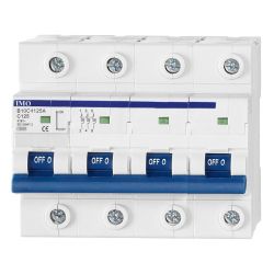 B10C4100A IMO - Disjoncteur tétrapolaire 100A - 4P - 10kA - courbe C - Bornes vis/vis - 6 modules - Classe 3