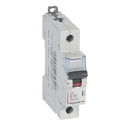 407430 Legrand DX3 - Disjoncteur unipolaire 10A 1P B10 6000A/10kA - Courbe B - 230V - À vis - 1 module