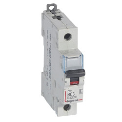 407438 Legrand DX3 - Disjoncteur unipolaire 63A 1P B63 6000A/10kA - Courbe B - 230V - À vis - 1 module