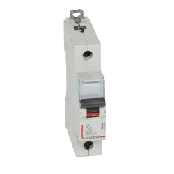 407666 Legrand DX3 - Disjoncteur unipolaire 6A 1P C6 6000A/10kA - 230V - Bornes à vis - 1 module