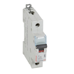 407672 Legrand DX3 - Disjoncteur unipolaire 25A 1P C25 6000A/10kA - 230V - Bornes à vis - 1 module