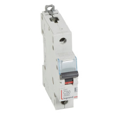 407675 Legrand DX3 - Disjoncteur unipolaire 50A 1P C50 6000A/10kA - 230V - Bornes à vis - 1 module