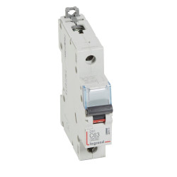 407676 Legrand DX3 - Disjoncteur unipolaire 63A 1P C63 6000A/10kA - 230V - Bornes à vis - 1 module