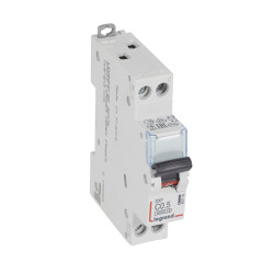 407733 Legrand DX3 - Disjoncteur unipolaire + neutre 0,5A - 6/10kA - Courbe C - Vis/vis - 1 module - 230V