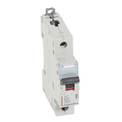 407965 Legrand DX3 - Disjoncteur unipolaire 3A 1P D3 6000A/10kA - Courbe D - 230V - À vis - 1 module