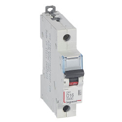 407971 Legrand DX3 - Disjoncteur unipolaire 16A 1P D16 6000A/10kA - Courbe D - 230V - À vis - 1 module