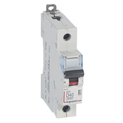 407975 Legrand DX3 - Disjoncteur unipolaire 40A 1P D40 6000A/10kA - Courbe D - 230V - À vis - 1 module