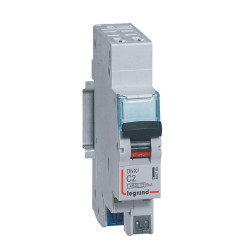406780 Legrand DNX3 - Disjoncteur phase + neutre 1P+N C2 - 4500A/6kA - Bornes AUTO - Courbe C - 2A - 230V