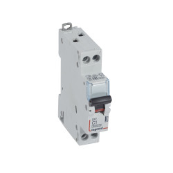 407734 Legrand DX3 - Disjoncteur unipolaire + neutre 1A - 6/10kA - Courbe C - Vis/vis - 1 module - 230V