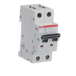 S202 C63 - Disjoncteur bipolaire ABB 63A - 2P - Courbe C - 6/10kA - Bornes à vis - 2CDS252001R0634 - 352244